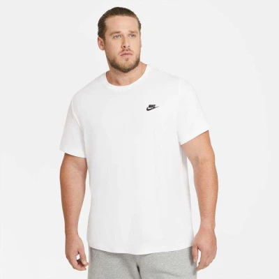 CAMISETA NIKE SPORTSWEAR CLUB MASCULINA - Branco/preto