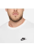 CAMISETA NIKE SPORTSWEAR CLUB MASCULINA - Branco/preto