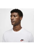 CAMISETA NIKE SPORTSWEAR CLUB MASCULINA - Branco/vermelho