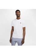 CAMISETA NIKE SPORTSWEAR CLUB MASCULINA - Branco/vermelho