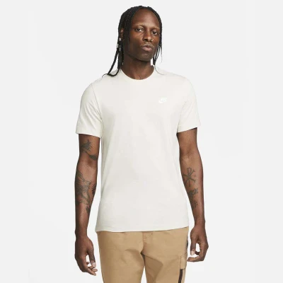 CAMISETA NIKE SPORTSWEAR CLUB MASCULINA - Cinza/branco