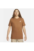 CAMISETA NIKE SPORTSWEAR CLUB MASCULINA - Marrom/branco