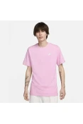 CAMISETA NIKE SPORTSWEAR CLUB MASCULINA - Rosa/branco