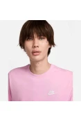 CAMISETA NIKE SPORTSWEAR CLUB MASCULINA - Rosa/branco