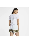 CAMISETA NIKE SPORTSWEAR ESSENTIAL ICON FUTURA FEMININA - Branco/preto