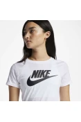 CAMISETA NIKE SPORTSWEAR ESSENTIAL ICON FUTURA FEMININA - Branco/preto