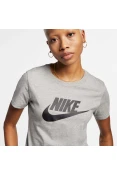 CAMISETA NIKE SPORTSWEAR ESSENTIAL ICON FUTURA FEMININA - Cinza