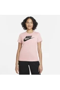 CAMISETA NIKE SPORTSWEAR ESSENTIAL ICON FUTURA FEMININA - Rosa/preto