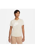 CAMISETA NIKE SPORTSWEAR ESSENTIALS FEMININA - Bege/branco