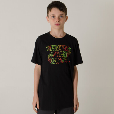 CAMISETA NIKE SPORTSWEAR FASTER INFANTIL - Preto
