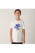 CAMISETA NIKE SPORTSWEAR FUTURA DUDE INFANTIL - Branco/azul