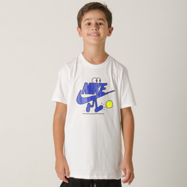 CAMISETA NIKE SPORTSWEAR FUTURA DUDE INFANTIL - Branco/azul