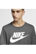 CAMISETA NIKE SPORTSWEAR ICON FUTURA MASCULINA - Chumbo/branco