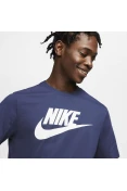 CAMISETA NIKE SPORTSWEAR ICON FUTURA MASCULINA - Marinho/branco