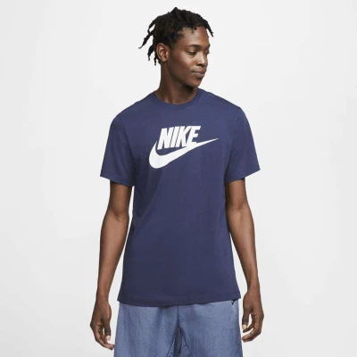 CAMISETA NIKE SPORTSWEAR ICON FUTURA MASCULINA - Marinho/branco