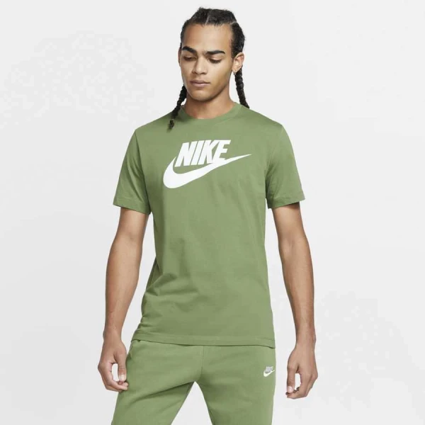 CAMISETA NIKE SPORTSWEAR ICON FUTURA MASCULINA - Verde/branco