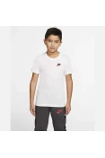 CAMISETA NIKE SPORTSWEAR INFANTIL - Branco/vermelho