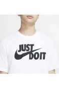 CAMISETA NIKE SPORTSWEAR JUST DO IT MASCULINA - Branco/preto