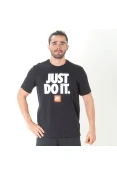 CAMISETA NIKE SPORTSWEAR JUST DO IT MASCULINA - Preto/branco CAMISETA NIKE SPORTSWEAR JUST DO IT MASCULINA - Preto/branco
