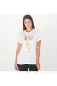 CAMISETA NIKE SPORTSWEAR SHINE FEMININA - Branco/dourado CAMISETA NIKE SPORTSWEAR SHINE FEMININA - Branco/dourado