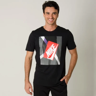 CAMISETA NIKE SPORTSWEAR SHOEBOX MASCULINA - Preto CAMISETA NIKE SPORTSWEAR SHOEBOX MASCULINA - Preto