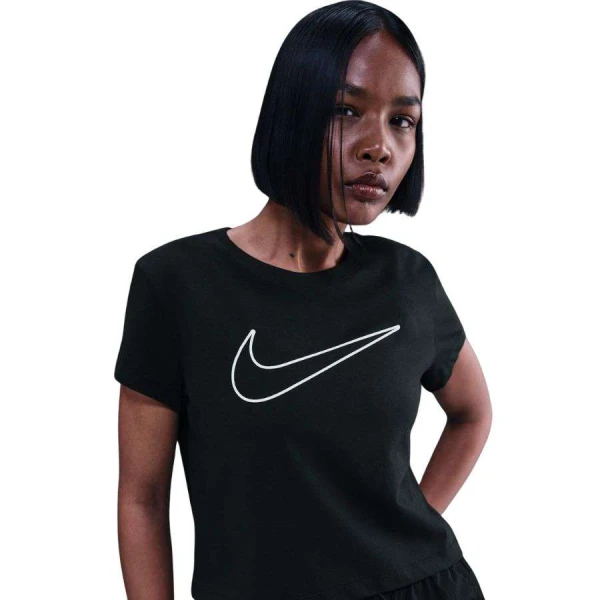 CAMISETA NIKE SPORTWEAR CLUB HBR FEMININA - Preto