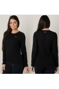 CAMISETA NIKE TAILWIND TOP LS MANGA LONGA FEMININA - Preto
