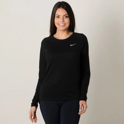 CAMISETA NIKE TAILWIND TOP LS MANGA LONGA FEMININA - Preto CAMISETA NIKE TAILWIND TOP LS MANGA LONGA FEMININA - Preto