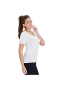 CAMISETA NIKE V NECK DFC SS TEE 2.0 FEMININA - Branco CAMISETA NIKE V NECK DFC SS TEE 2.0 FEMININA - Branco