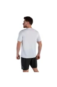 CAMISETA OLYMPIKUS CORRE MASCULINA - Branco/prata