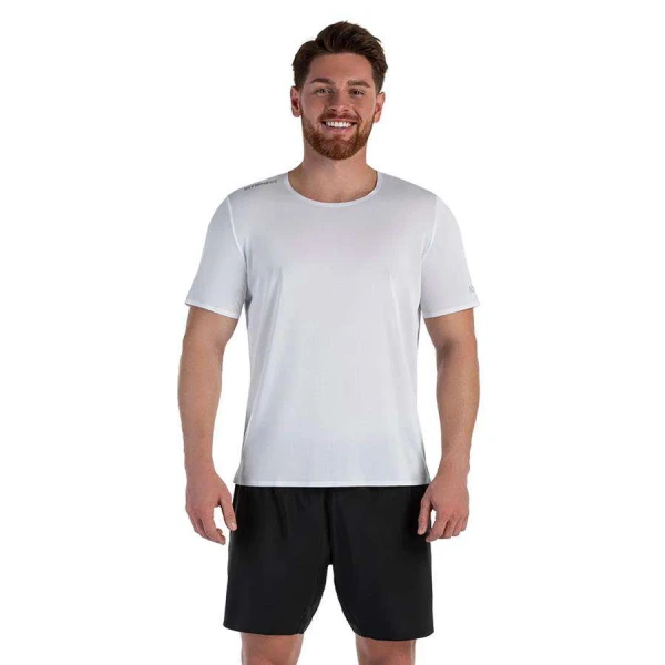 CAMISETA OLYMPIKUS CORRE MASCULINA - Branco/prata