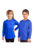 CAMISETA POKER PROTECAO UV 50+ 4 MANGA LONGA INFANTIL - Azul