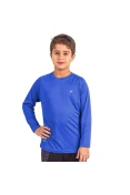 CAMISETA POKER PROTECAO UV 50+ 4 MANGA LONGA INFANTIL - Azul