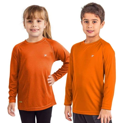 CAMISETA POKER PROTECAO UV 50+ 4 MANGA LONGA INFANTIL - Laranja