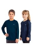 CAMISETA POKER PROTECAO UV 50+ 4 MANGA LONGA INFANTIL - Marinho