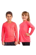 CAMISETA POKER PROTECAO UV 50+ 4 MANGA LONGA INFANTIL - Rosa