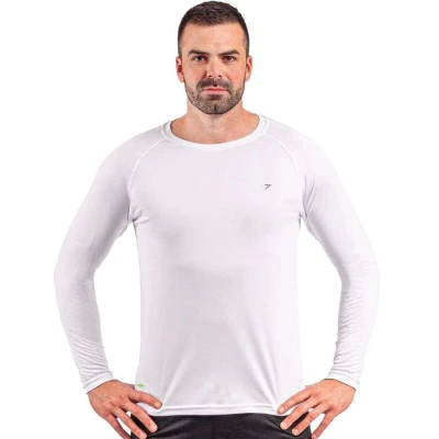 CAMISETA POKER PROTECAO UV 50+ III MANGA LONGA MASCULINA - Branco