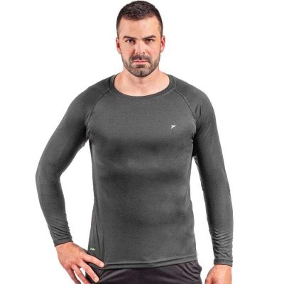 CAMISETA POKER PROTECAO UV 50+ III MANGA LONGA MASCULINA - Chumbo