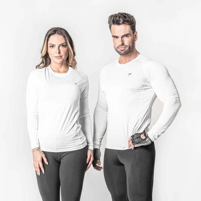 CAMISETA POKER TÉRMICA SKIN BASIC III MANGA LONGA UNISSEX - Branco