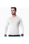 CAMISETA POKER TÉRMICA SKIN BASIC III MANGA LONGA UNISSEX - Branco