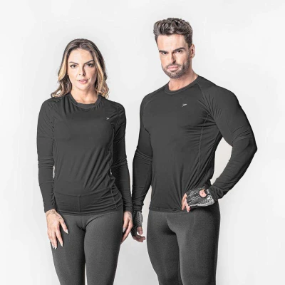 CAMISETA POKER TÉRMICA SKIN BASIC III MANGA LONGA UNISSEX - Preto