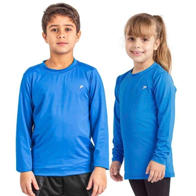 CAMISETA POKER TÉRMICA SKIN INFANTIL III MANGA LONGA - Azul