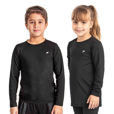 CAMISETA POKER TÉRMICA SKIN INFANTIL III MANGA LONGA - Preto