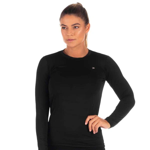 CAMISETA POKER TERMICA SKIN NEW M/L FEMININA - Preto