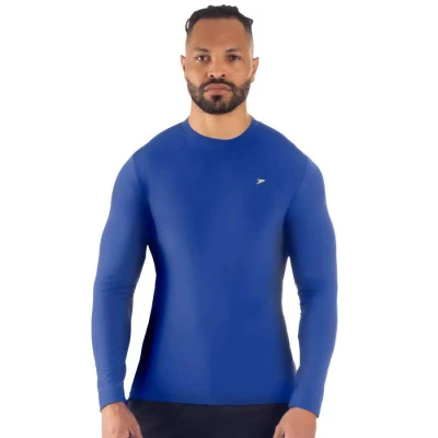 CAMISETA POKER TÉRMICA SKIN NEW MANGA LONGA MASCULINA - Azul