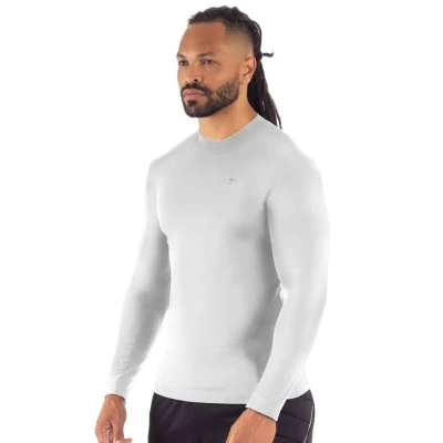 CAMISETA POKER TÉRMICA SKIN NEW MANGA LONGA MASCULINA - Branco