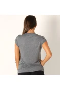 CAMISETA PUMA ACTIVE LOGO HEATHER TEE FEMININA - Grafite CAMISETA PUMA ACTIVE LOGO HEATHER TEE FEMININA - Grafite