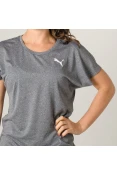 CAMISETA PUMA ACTIVE MESH HEATHER TEE FEMININA - Grafite CAMISETA PUMA ACTIVE MESH HEATHER TEE FEMININA - Grafite