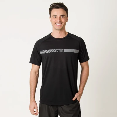 CAMISETA PUMA ACTIVE TEC MASCULINA - Preto CAMISETA PUMA ACTIVE TEC MASCULINA - Preto