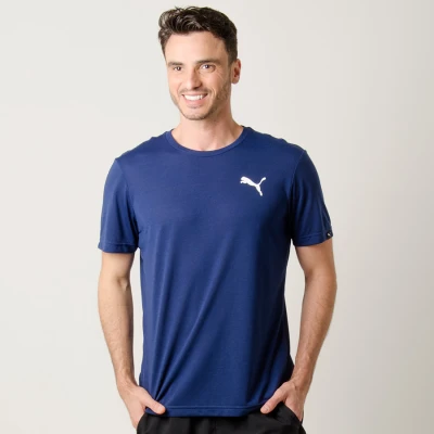 CAMISETA PUMA ACTIVE TEE MASCULINA - Marinho/branco CAMISETA PUMA ACTIVE TEE MASCULINA - Marinho/branco